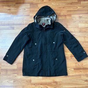 Gallery black rain parka